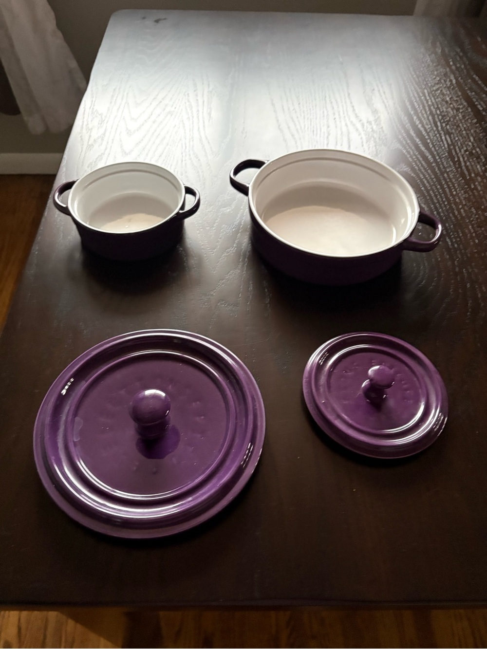 Purple Ceramic Dutch Oven and Mini Casserole Set - Home Kitchen:Epicure